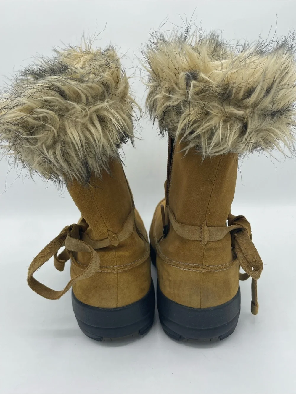 Sorel Northern Lite Tall Suede Zip Boot in Mustard.